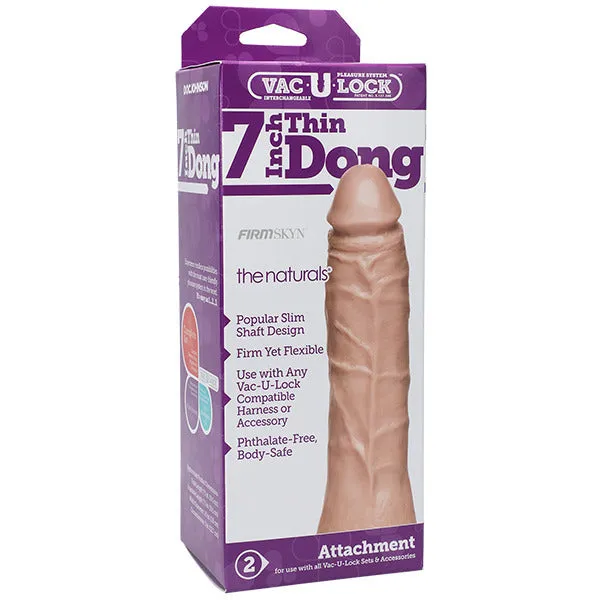 Doc Johnson VacULock Thin 7 Inch Natural Dong Attachment | Dildos Doc Johnson VacULock Thin 7 Inch Natural Dong Attachment | Dildos