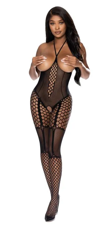 Seamless Cupless Catsuit Black O/s | Magic Silk Lingerie Anal