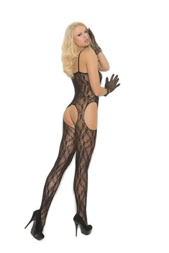 Teddies And Bodies | Elegant Moments Lace Suspender Body Stocking - One Size - Black Teddies And Bodies | Elegant Moments Lace Suspender Body Stocking - One Size - Black