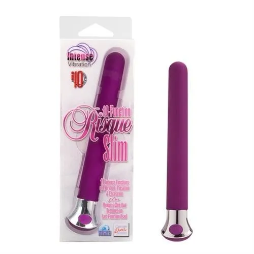 10Function Risque Slim Purple CalExotics Vibrators