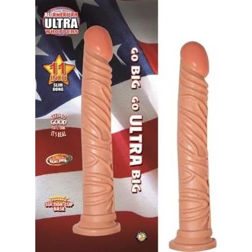 All American Ultra Whoppers 11 in Slim Head Dong Flesh Nasstoys Dildos
