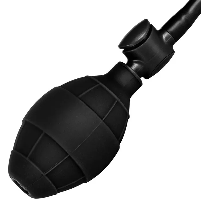 Anal | California Exotic Black Booty Call Pumper Silicone Inflatable Medium Anal Plug