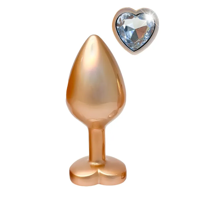 Anal | Dream Toys Gleaming Love Pearl Gold Butt Plug Medium
