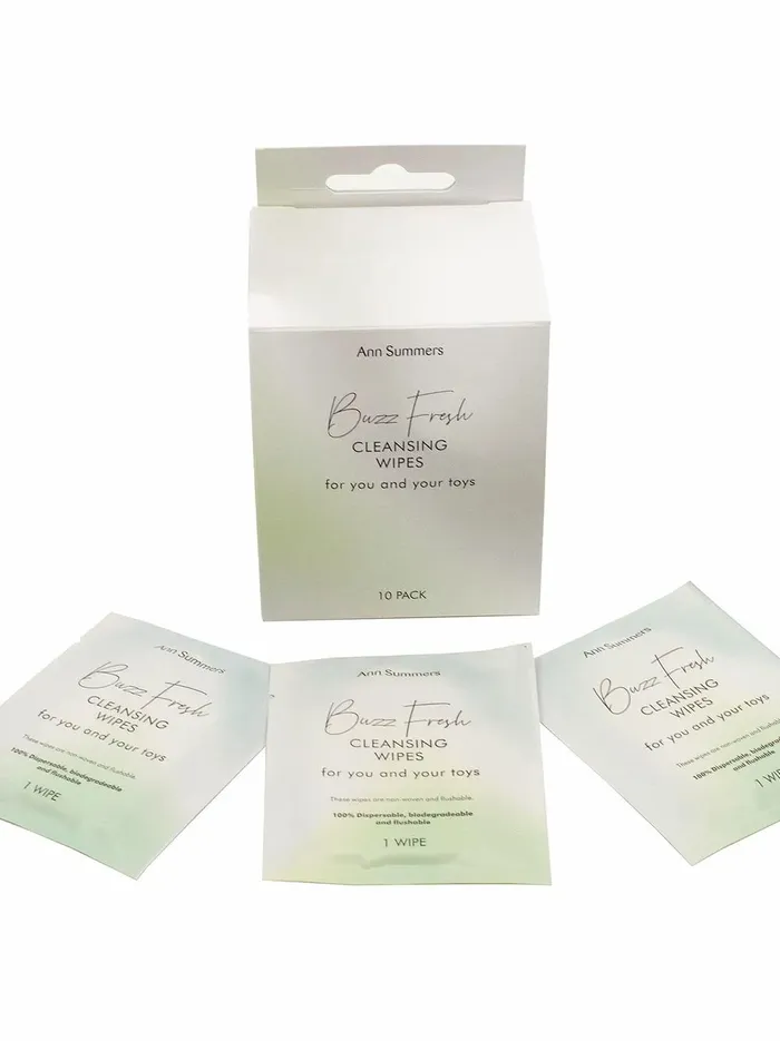 Ann Summers Male Sex Toys | Buzz Fresh Cleansing Wipes 10 Pack