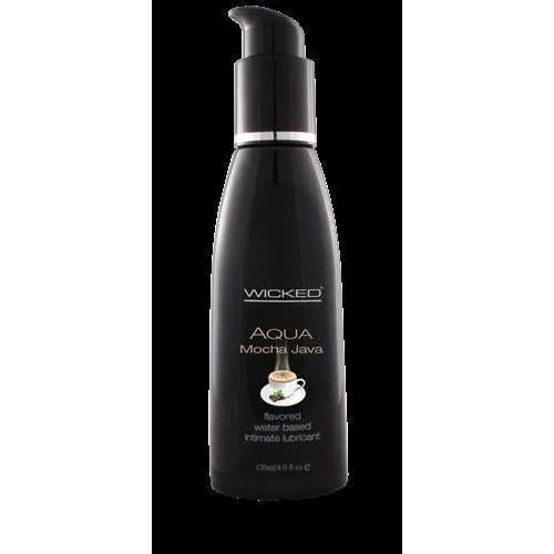 Aqua Mocha Java Flavored WaterBased Intimate Lubricant 2 Oz Wicked Sensual Care Lubricants