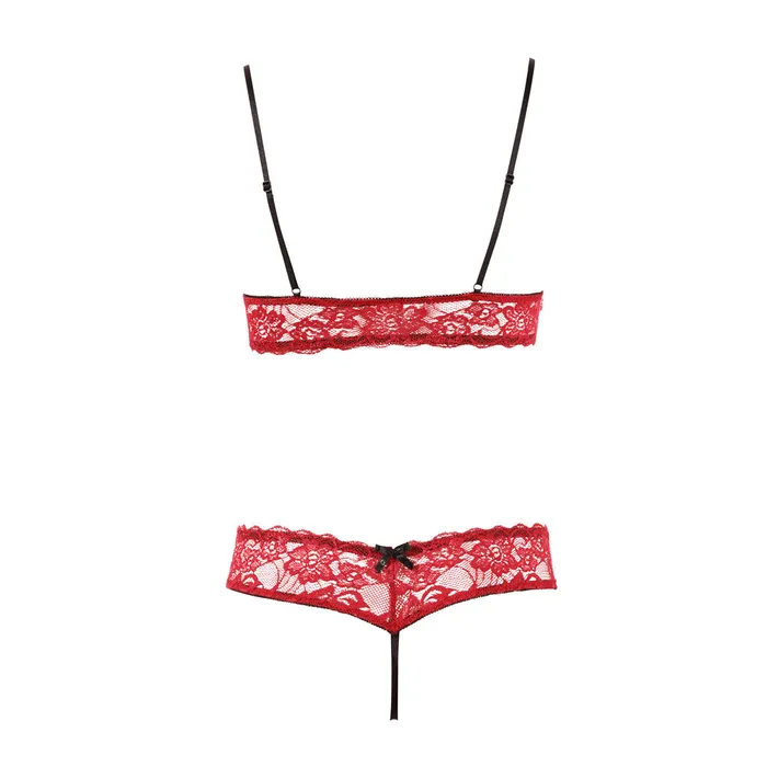 Cottelli Bra Set Open Cup and Crotchless Set | Cottelli Collection Anal