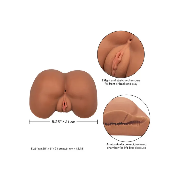 Dildos | California Exotic Stroke It Life Size Ass Flesh Brown