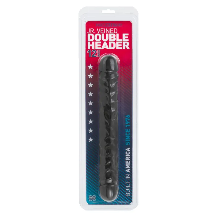 Dildos | Jr Veined Double Header 12 Inch Bender Dong Black - Doc Johnson Dildos | Jr Veined Double Header 12 Inch Bender Dong Black - Doc Johnson