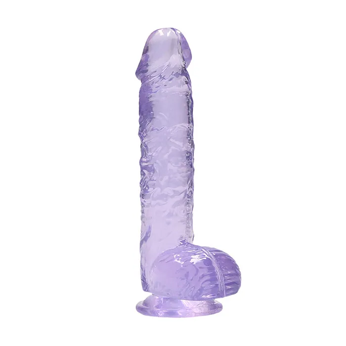 Dildos Shots Toys RealRock 6 Inch Purple Realistic Crystal Clear Dildo