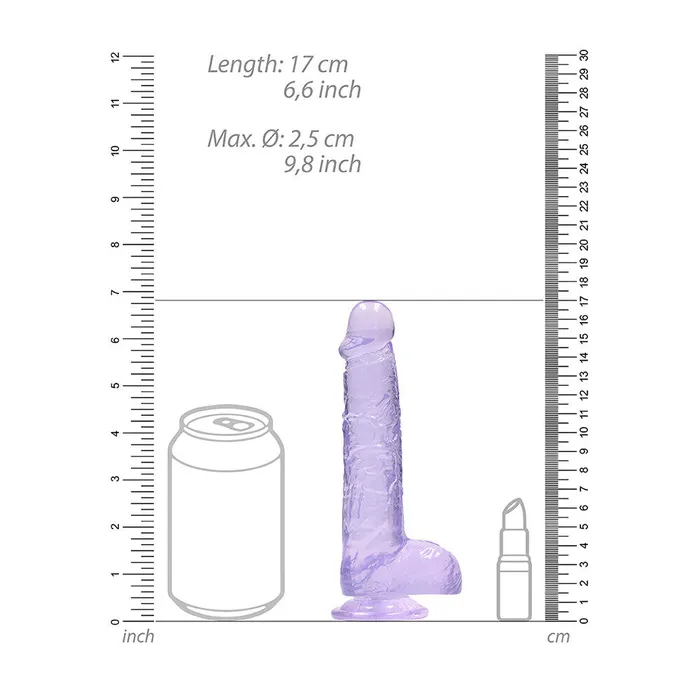 Dildos | Shots Toys RealRock 6 Inch Purple Realistic Crystal Clear Dildo Dildos | Shots Toys RealRock 6 Inch Purple Realistic Crystal Clear Dildo