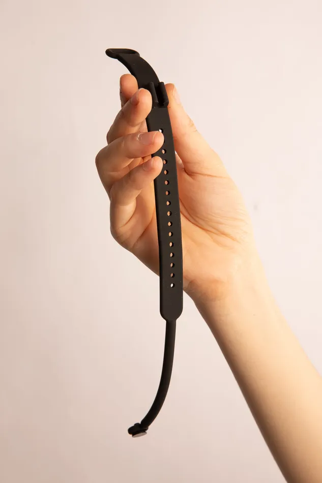 DUSEDO Male Sex Toys | Click-N-Go Cock Ring Regolabile in Silicone Nero