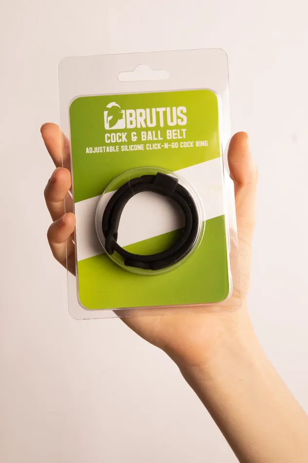 DUSEDO Male Sex Toys | Click-N-Go Cock Ring Regolabile in Silicone Nero