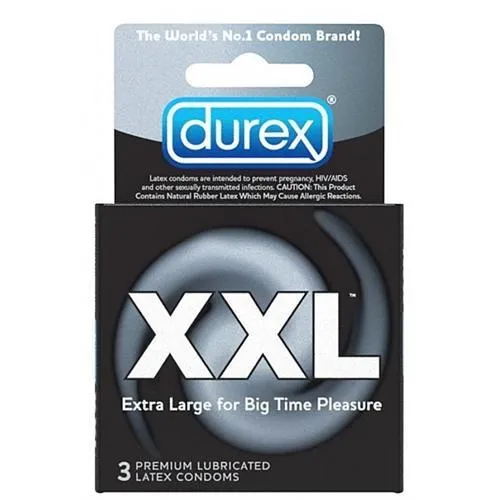 Enhancers Paradise Marketing Durex XXL Lubricated Condoms 3 Pack