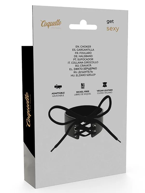 Female Sex Toys | Collare Nero in Pelle Vegana - COQUETTE CHIC DESIRE