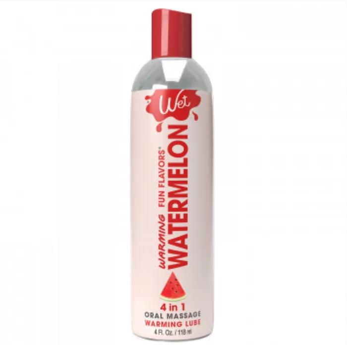 Female Sex Toys EZ Sensations Wet Warming Fun Flavors Watermelon 4 in 1 Lubricant 4 Oz