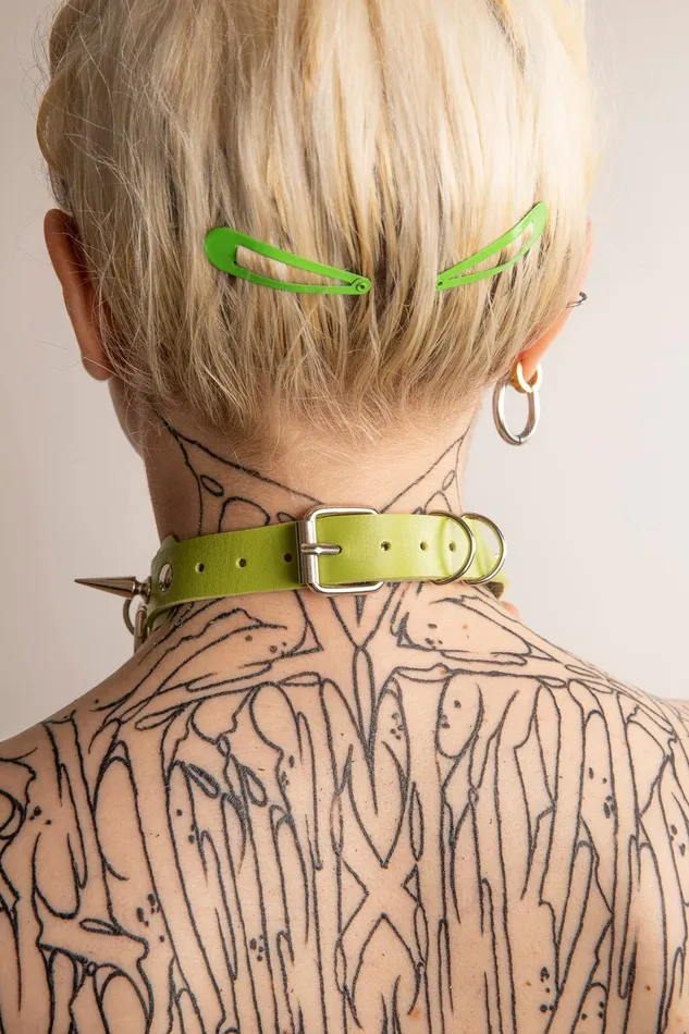 Galaxxi Collare con Borchie Verde | RAWXXI LAB Vibrators