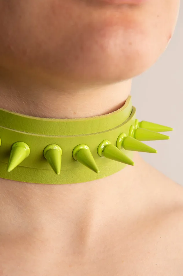 Galaxxi Collare con Borchie Verde | RAWXXI LAB Vibrators