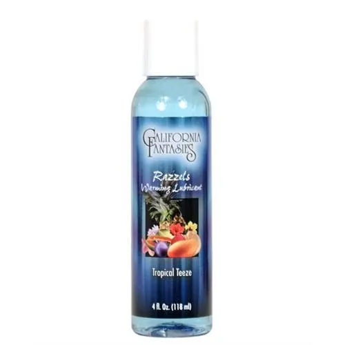 Lubricants California Fantasies Razzels Warming Lubricant Tropical Teeze 4 Oz Bottle