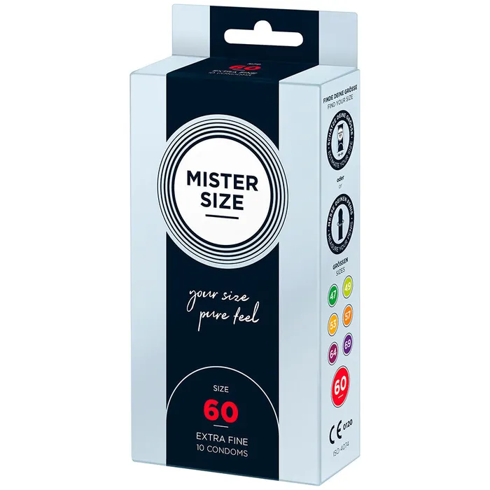 Male Sex Toys Mister Size Mister Size 60mm Your Size Pure Feel Condoms 10 Pack
