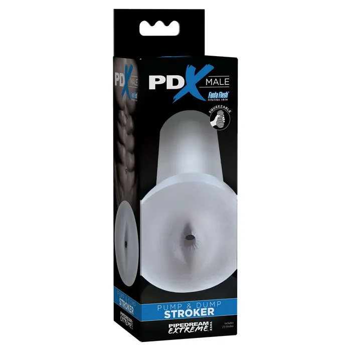 Male Sex Toys Pdx Male Pump and Dump Stroker Clear Pipedream