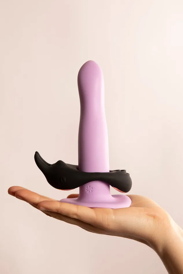 Male Sex Toys | SCALA Lotus Cock Ring Vibrante Nero
