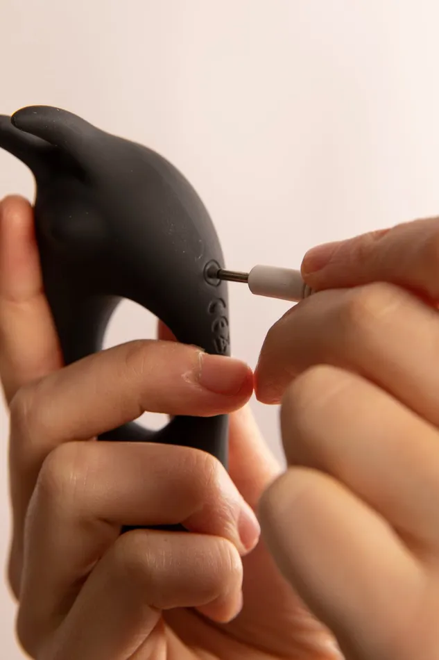 Male Sex Toys | SCALA Lotus Cock Ring Vibrante Nero