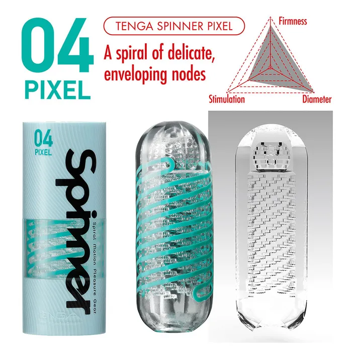 Male Sex Toys | Tenga Tenga 04 Pixel Spinner Masturbator