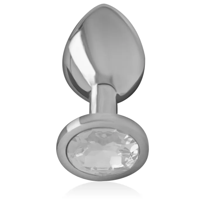 Plug Metallo Alluminio Con Cristallo Argento INTENSE Anal
