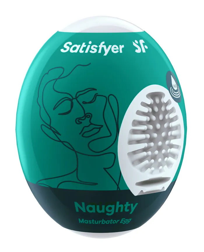 Satisfyer Masturbator Egg Naughty Dark Green EZ Sensations Male Sex Toys