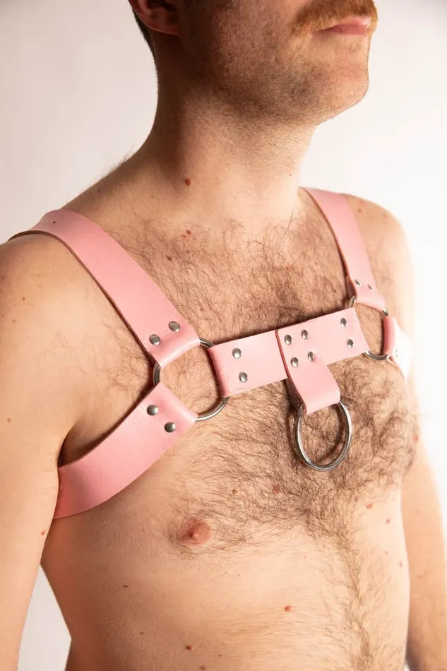 SHENZHEN Female Sex Toys Harness con Anelli in Eco Pelle Rosa