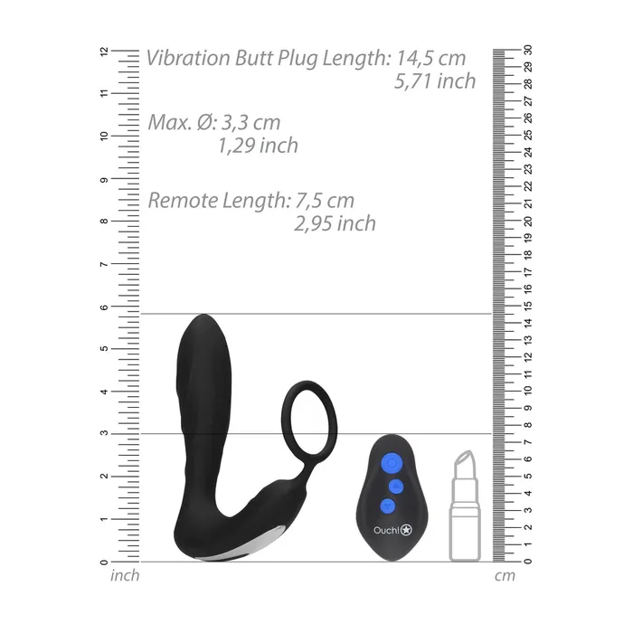 Shots Toys Male Sex Toys | Ouch E Stimulation And Vibration Butt Plug And Cock Ring Shots Toys Male Sex Toys | Ouch E Stimulation And Vibration Butt Plug And Cock Ring
