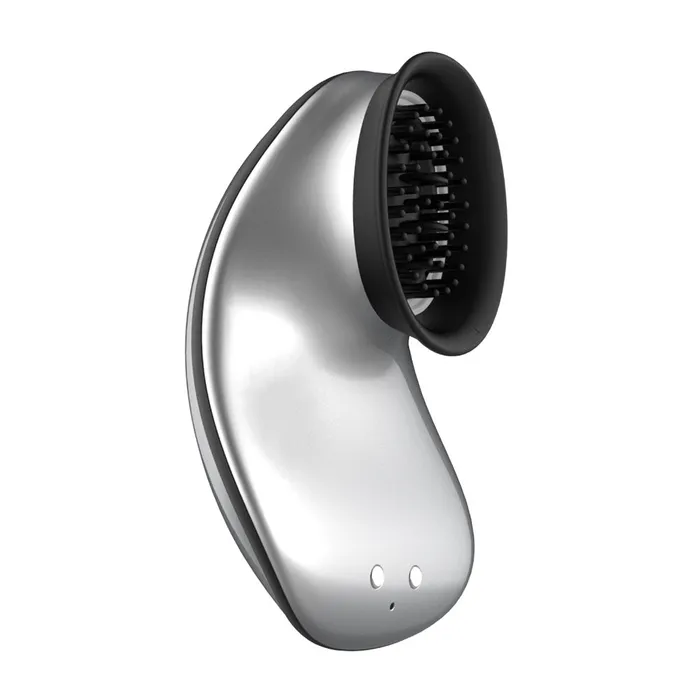 Shots Toys Vibrators | Twitch Silver Hands Free Suction And Vibration Toy