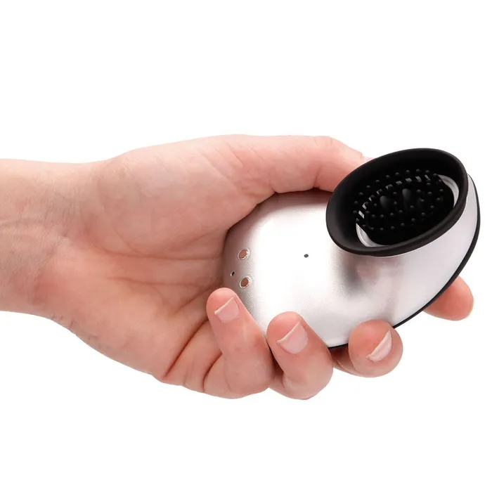 Shots Toys Vibrators | Twitch Silver Hands Free Suction And Vibration Toy
