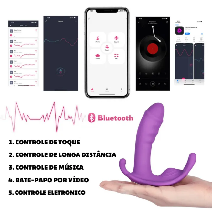 Vibrators | 18+sexyshop 3 em 1 - Vibrador Calcinha Borboleta APP