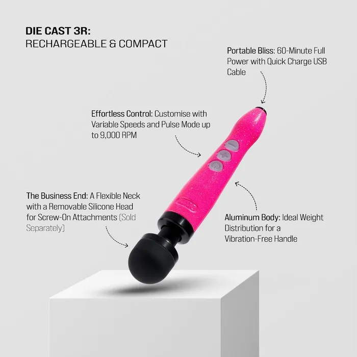 Vibrators | Doxy Die Cast Wand Rechargeable HOT PINK - Doxy Wand Massagers