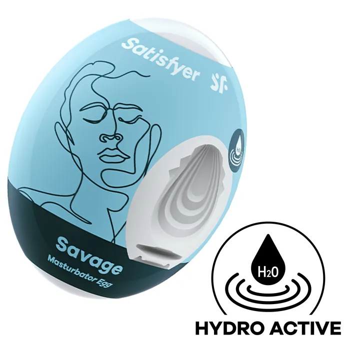 Vibrators | E-Z Sensations Satisfyer Masturbator Egg - Savage - Blue