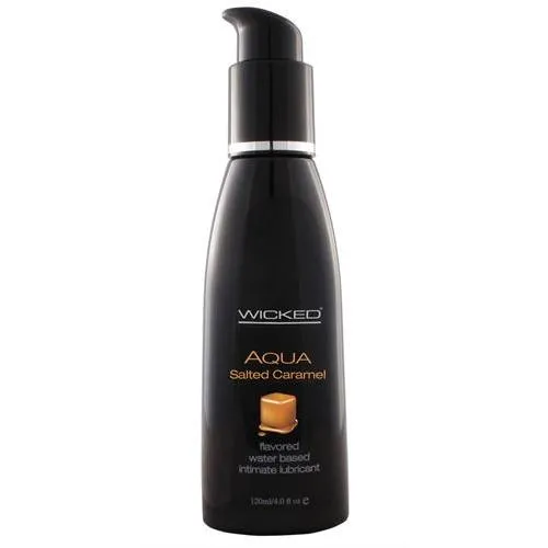 Wicked Sensual Care Lubricants Aqua Salted Caramel WaterBased Lubricant 4 Oz